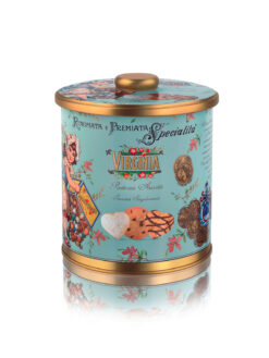 Virginia Barrel light blue tin Assorted biscuits 220 gram (6 per doos) 44/110