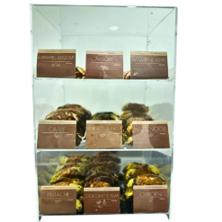 Cannoli toonbank vitrine display (300x300x450mm)