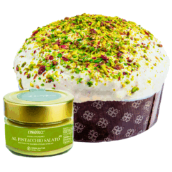 Etnadolce Panettone Pistache 500 g met pistachecrème 90 g in geschenkdoos (8 per doos)
