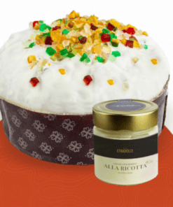 Etna dolce panettone casata met creme ricotta