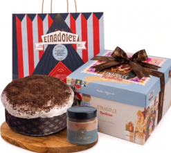 Etnadolce Panettone Cioccolato 500 g met chocoladecrème 90 g in geschenkdoos (8 per doos)