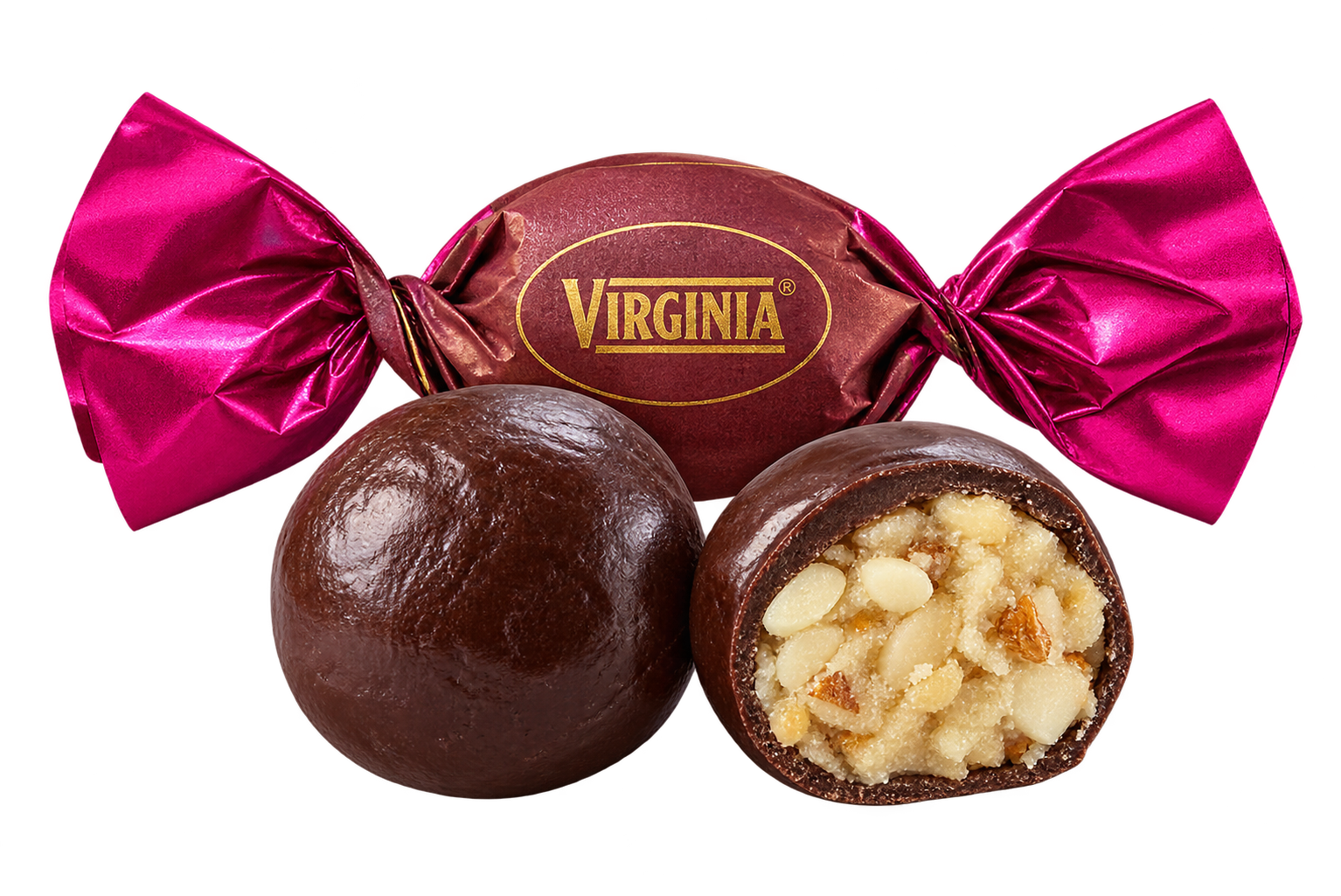 Virginia Sfuso amaretti bedekt met chocolade 900 g (per doos)