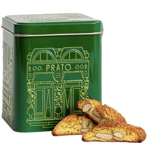 Antonio Mattei Tin Box green 'TOSCANA' with Cantuccini 200gr (3 in een doos) (1L401V)