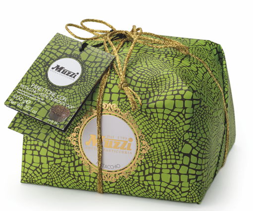 Muzzi Panettone Pistache “Verde di Bronte DOP” 1000 g (6 per doos) 1040475