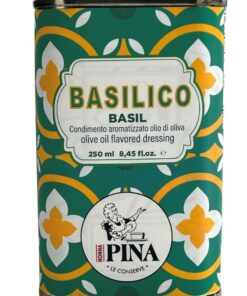 Nonna Pina Olijfolie in blik met basilicum 200 ml