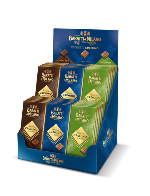 Baratti Milano Tavoletta Cremino repen display gevuld (36 x 110 gram)
