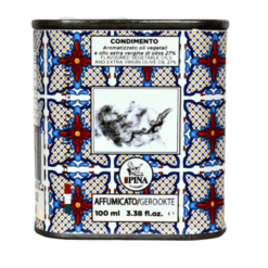 Maioliche condimento olio di olive in blik  Affumicato 100 ml (12 per doos)