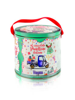 Virginia Mini Panettone chocolade stukjes in blik 100 g (12 per doos) 48/575