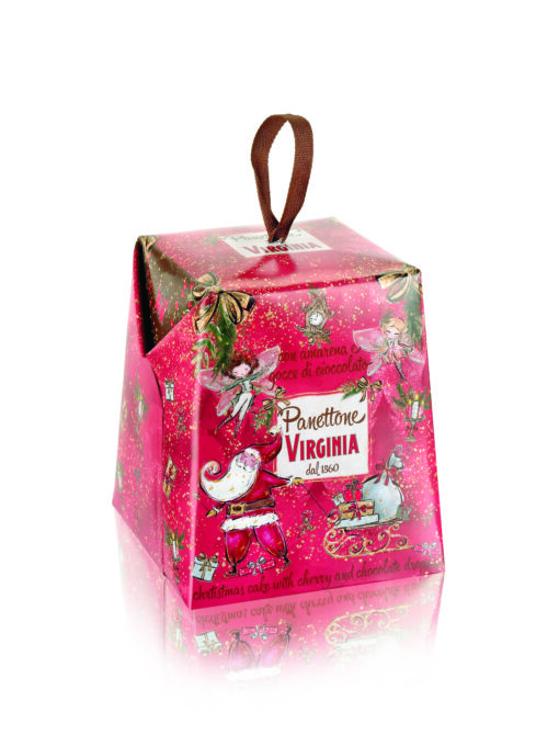 Virginia Mini Panettone amarena kers en chocolade stukjes 100 g (12 per doos) 48/626