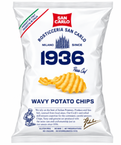 San Carlo Wavy potato chips 50 gr (20 per doos)