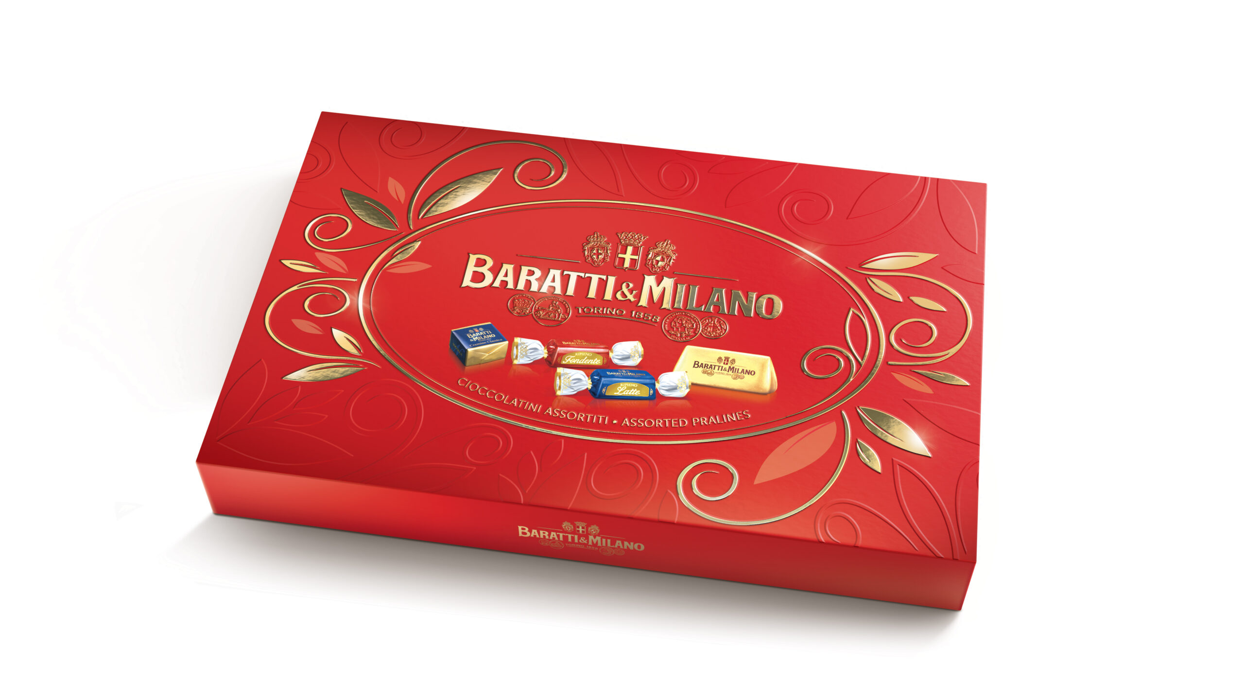 Baratti Milano geschenkverpakking assortiment Cioccolatini Finissimi 230 g (8 per doos) 4440