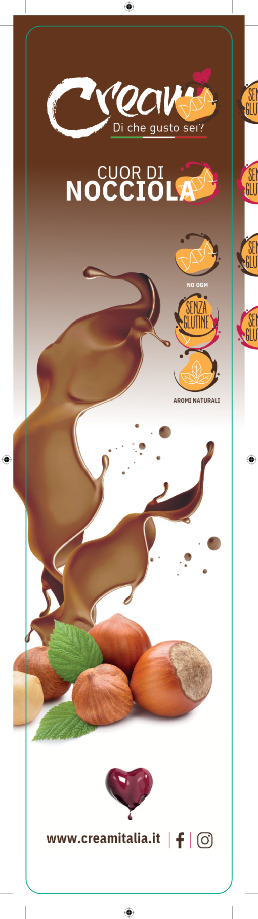 Creami dispenser vulling crema cuor di nocciola 1400ml (2 per doos)