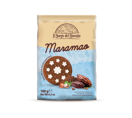 Borgo del Biscotto Frollini Maramao cacao nocciola 180gr (12 per doos)