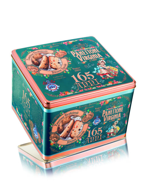 Virginia panettone tradizionale in blik 1000 g (6 per doos) 48/696