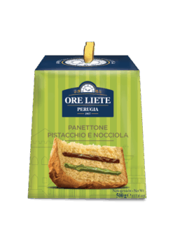 Ore Liete panettone met pistache-en hazelnootcrème 500g (10 per doos)