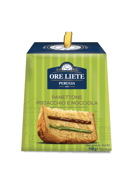 Ore Liete Panettone met pistache-en hazelnootcrème 500 g (10 per doos) 630442
