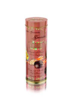 Virginia vintage cilinder blik met sinaasappel/gember amaretti 140 g (12 per doos)