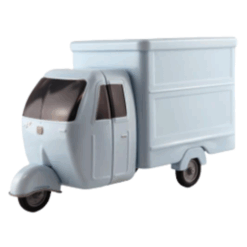 Piaggio Ape blauw