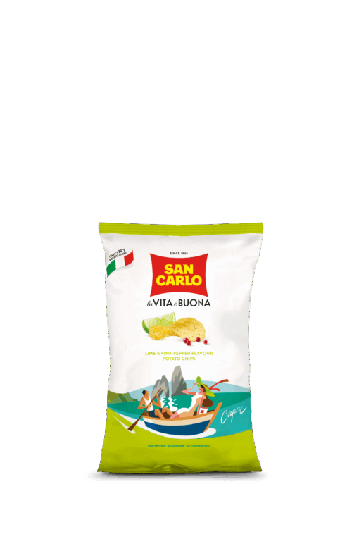 San Carlo lime & pepper potato chips 50 g (20 per doos)