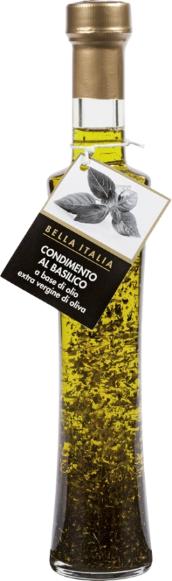 Bella Italia Condimento Olio di olive EV basilico 200ml (6 per doos)
