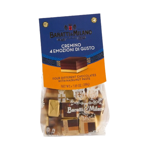Baratti Milano Sacco Cremino 4-emozione 200gr (5 per doos)
