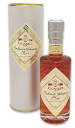 Leonardi Rosé balsamico condimento serie 6 silver tube 250 ml (6 per doos) G4739